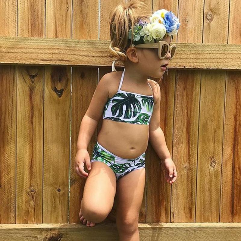 Baby Girls Swimsuit 2PCS Summer Split Swimwear - ShopElika
