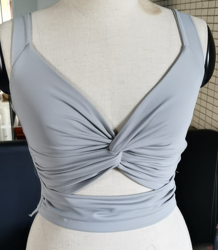 Women’s Crossback Fitness Vest—Training Sports Bra with Suspenders - ShopElika