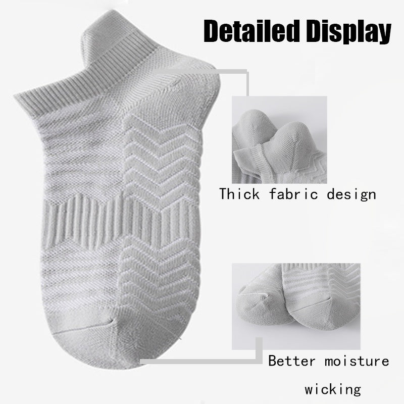 3 Pairs Men’s Low-Cut Athletic Socks – Cushioned, Breathable Sports Crew Socks