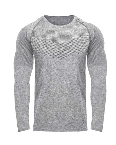 Men’s Long Sleeve Mesh Gym Shirt – Breathable Fitness Sportswear - ShopElika