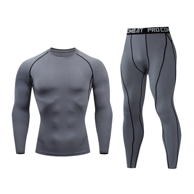 Men’s Fitness Suit—Quick-Dry Long-Sleeve Tights & Training Trousers - ShopElika