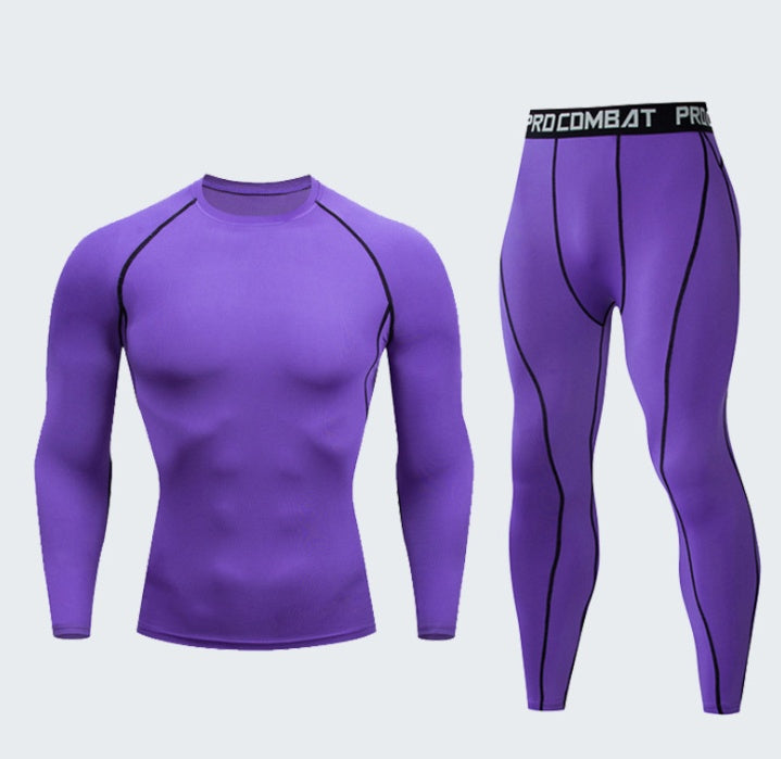 Men’s Fitness Suit—Quick-Dry Long-Sleeve Tights & Training Trousers - ShopElika