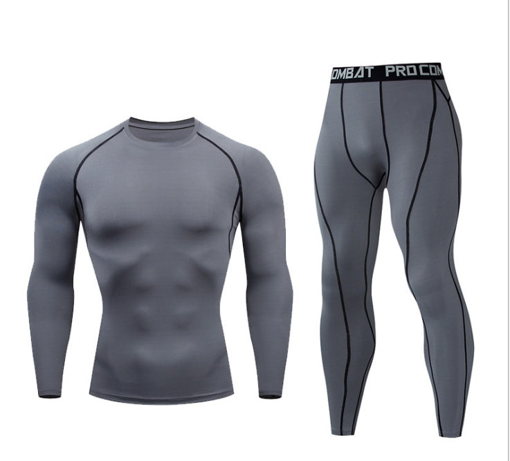 Men’s Fitness Suit—Quick-Dry Long-Sleeve Tights & Training Trousers - ShopElika