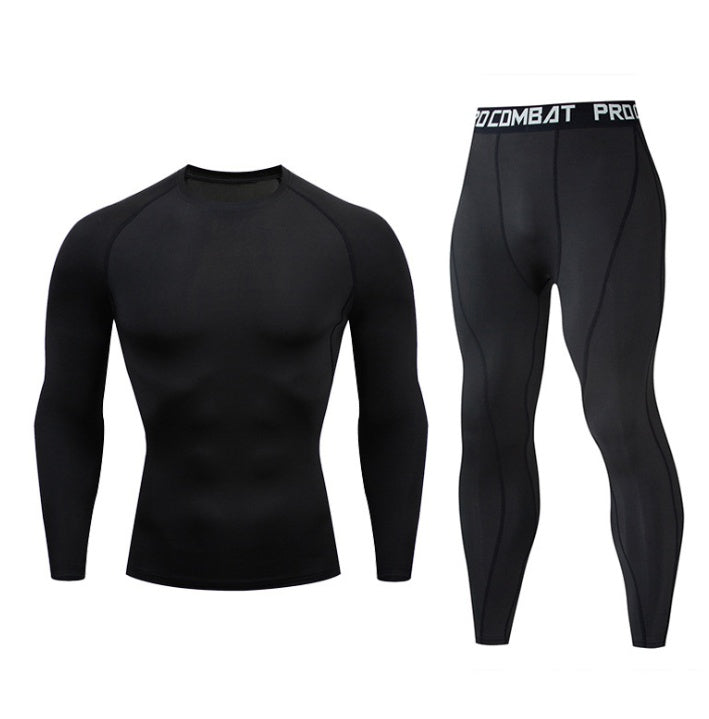 Men’s Fitness Suit—Quick-Dry Long-Sleeve Tights & Training Trousers - ShopElika