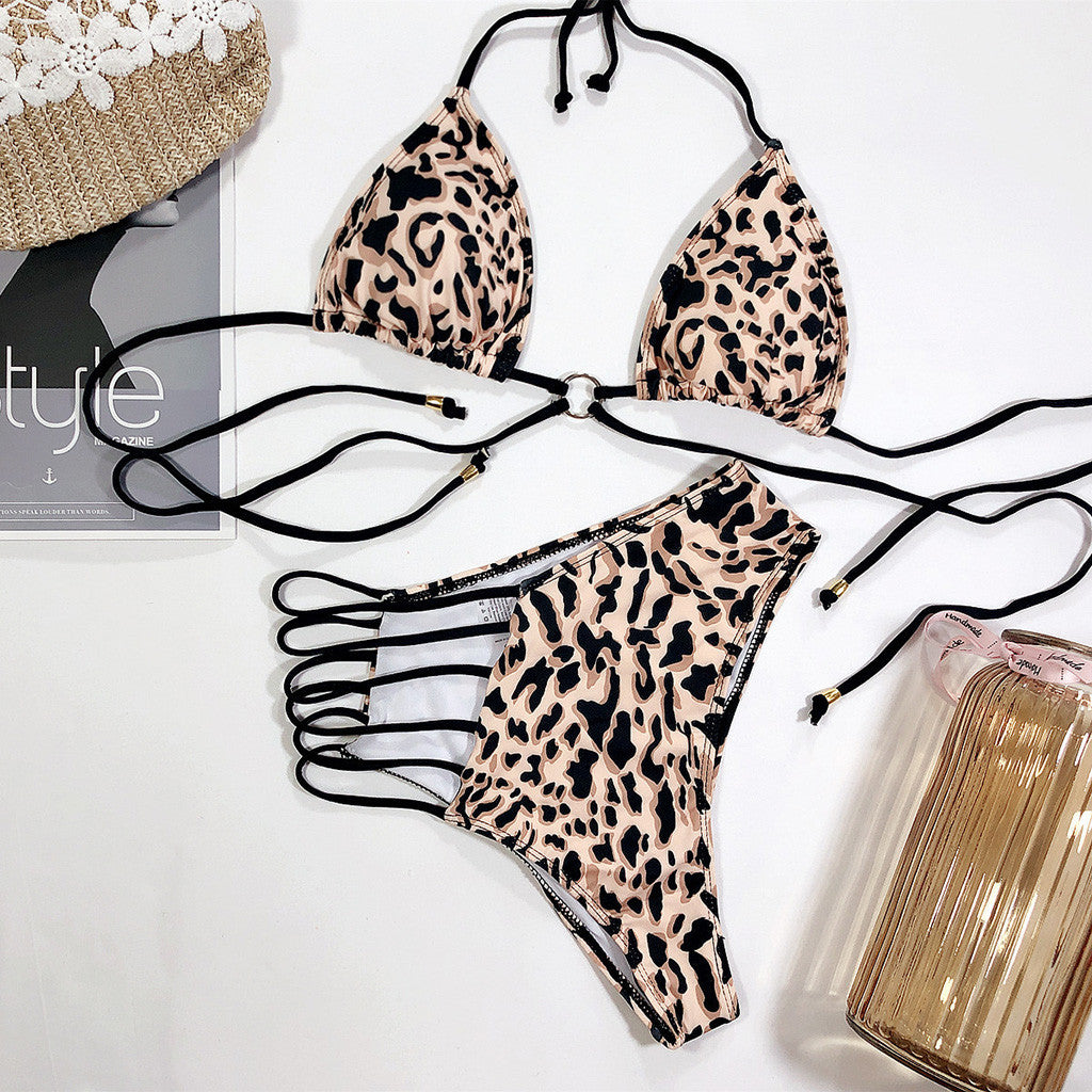 Leopard print swimsuit bikini - ShopElika