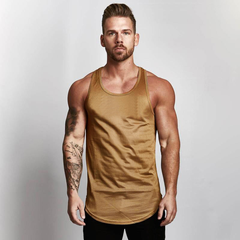 Men’s Gym Tank Top – Sleeveless Sportswear Training Vest - ShopElika
