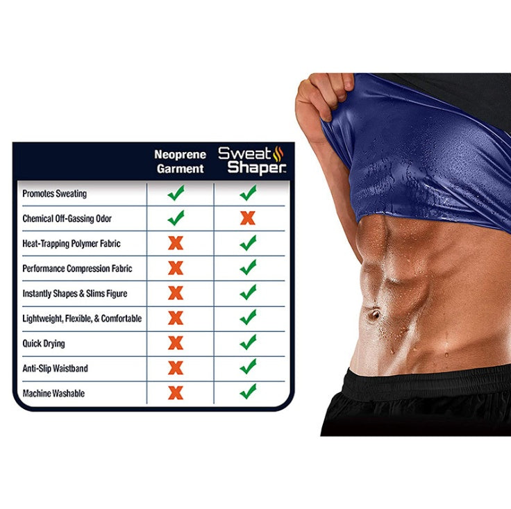 Fat Burning Abdomen Fitness Sweat Vest Running Sportswear - ShopElika