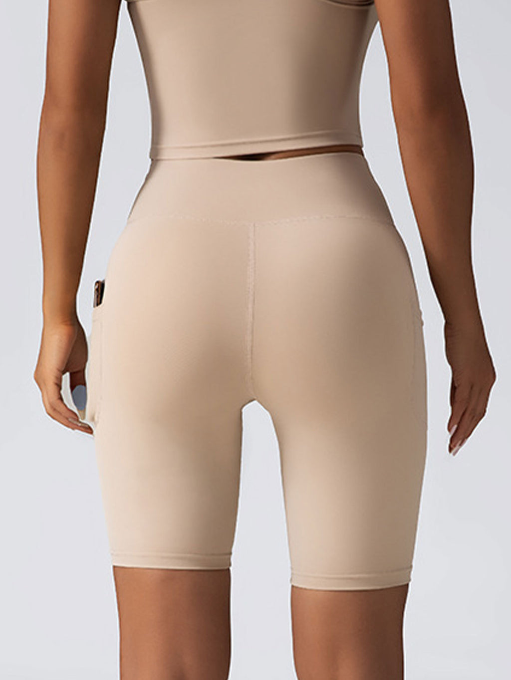 Women’s Seamless Biker Shorts – High-Waist Tummy Control with Pockets - ShopElika