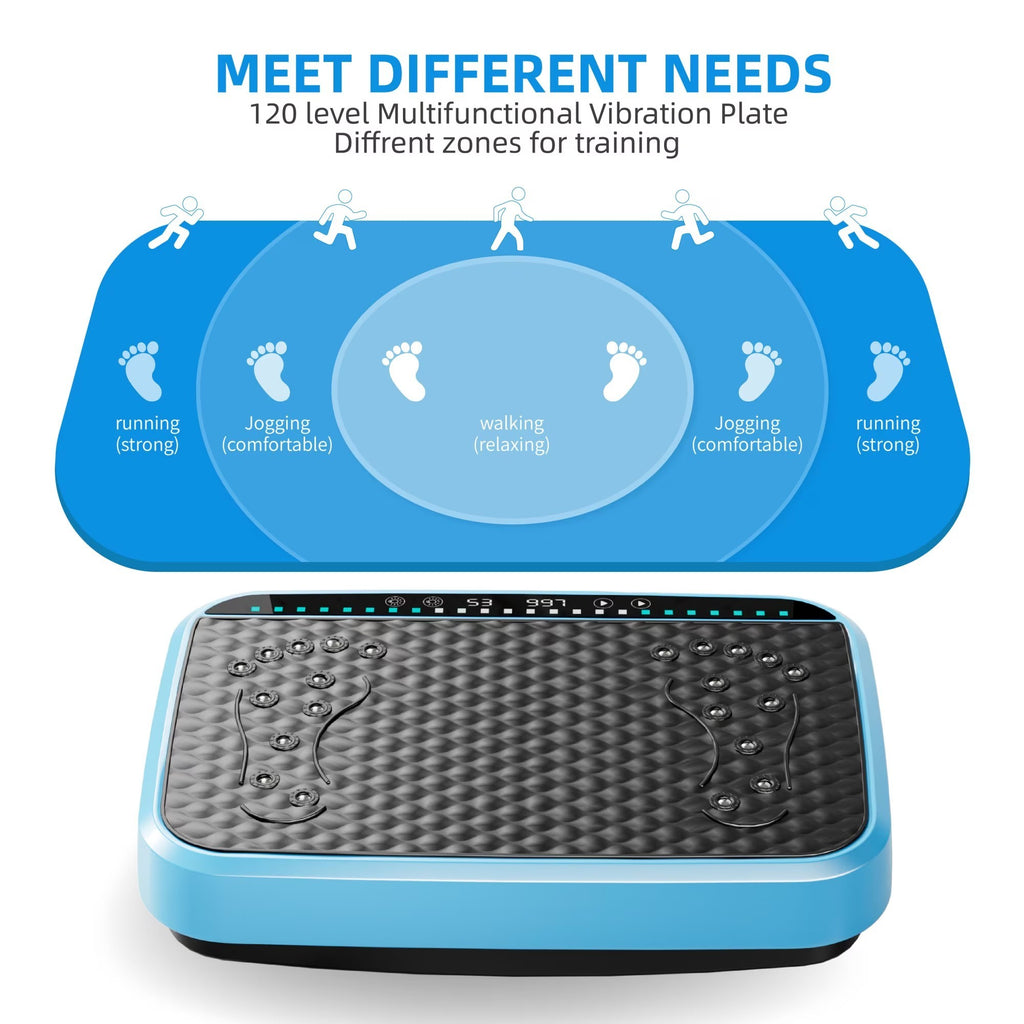 Vibration Plate Exercise Machine—Full-Body Fitness Platform with 120 Speed Levels - ShopElika