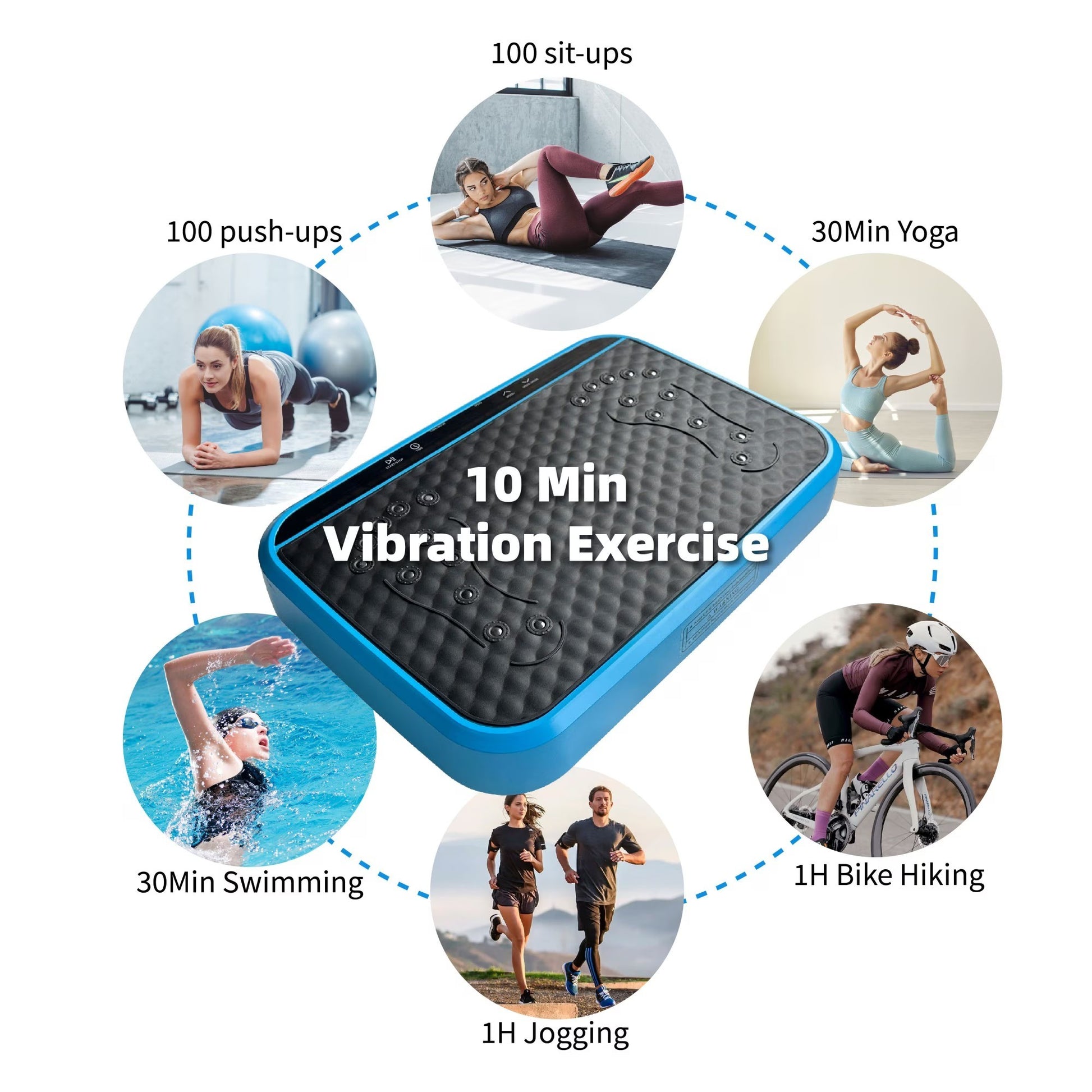 Vibration Plate Exercise Machine—Full-Body Fitness Platform with 120 Speed Levels - ShopElika