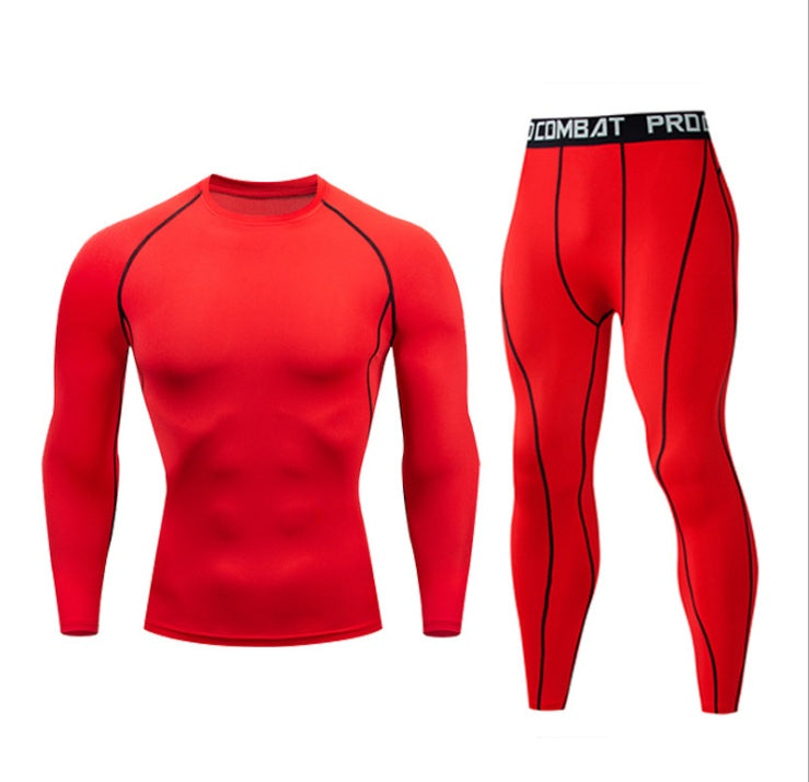 Men’s Fitness Suit—Quick-Dry Long-Sleeve Tights & Training Trousers - ShopElika