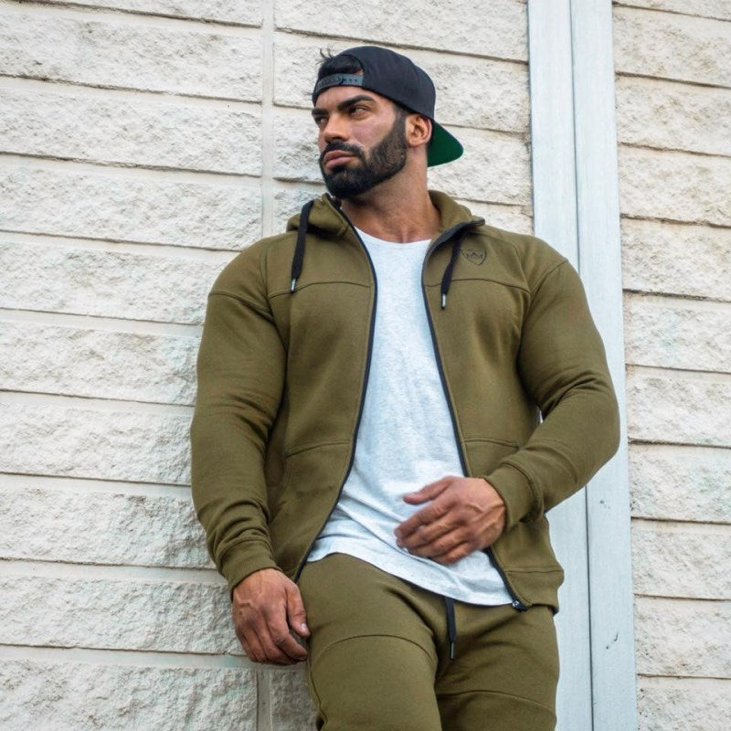 Slim-Fit Hooded Tracksuit—Stylish Sportswear for Training - ShopElika