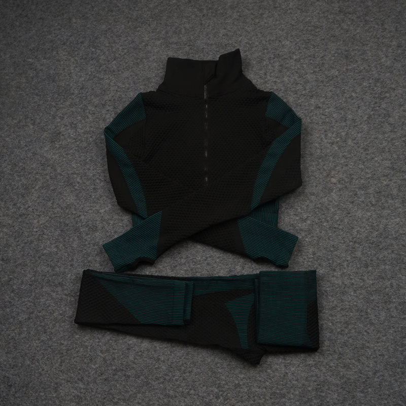 Three-piece Stretch Fitness Pants Sports Yoga Suit - ShopElika