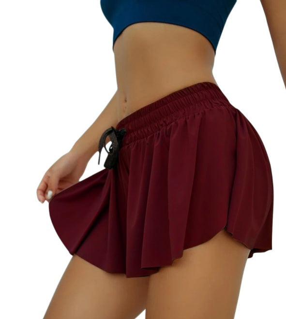 Breathable Nude Yoga Shorts – Lightweight Sports Gym Wear - ShopElika