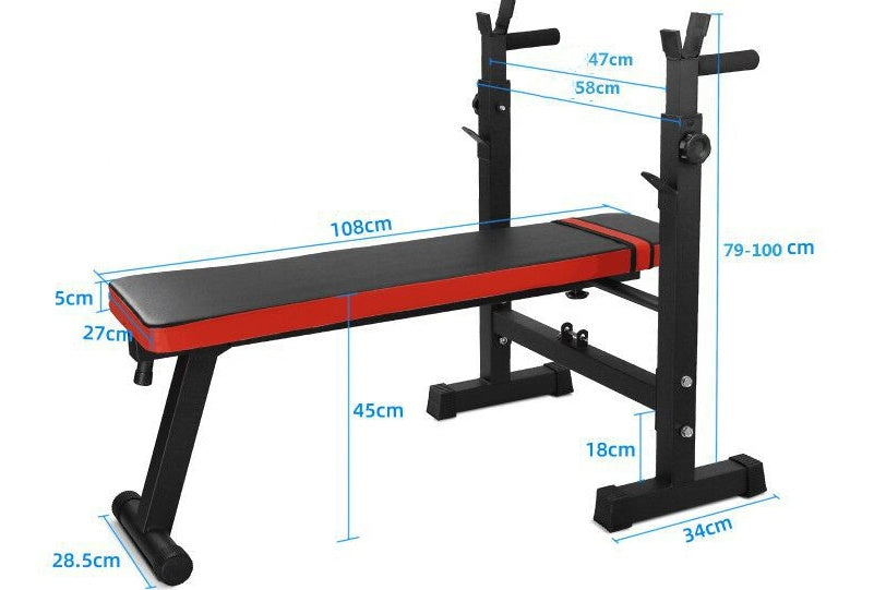 Horizontal Bench Weight Lifting Bed Barbell Suit - ShopElika