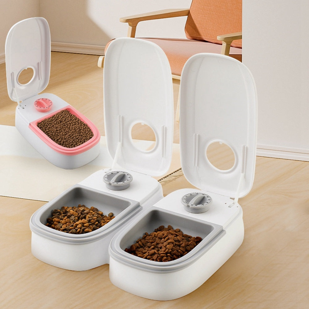 Smart Food Dispenser For Cats & Dogs, Timer Stainless Steel Bowl - ShopElika
