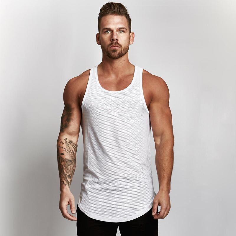 Men’s Gym Tank Top – Sleeveless Sportswear Training Vest - ShopElika