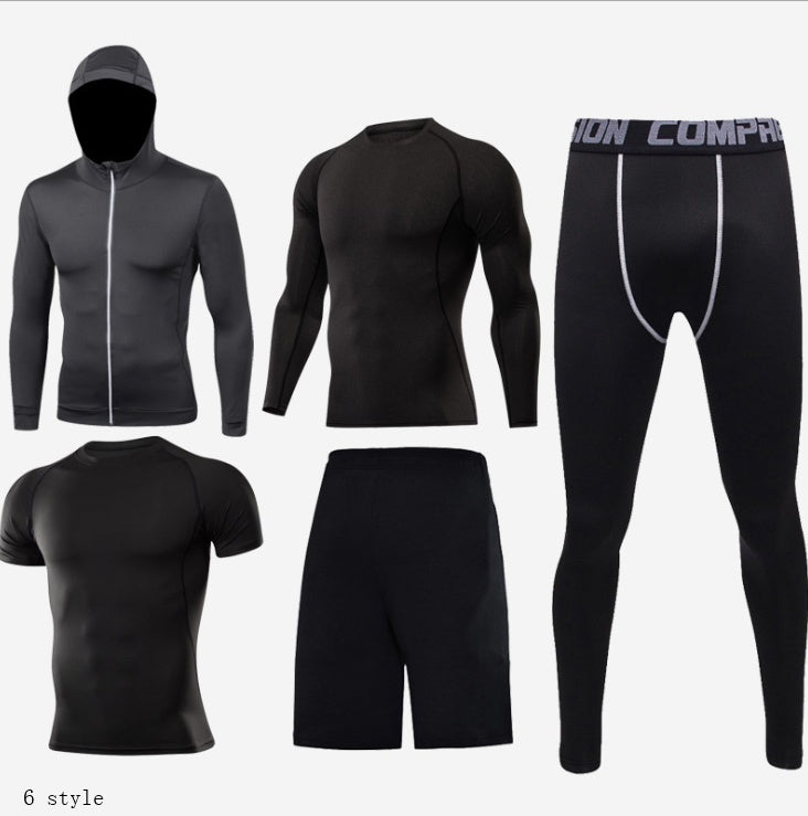Men’s Fitness Clothing Set—Compression Tights & Training Wear - ShopElika