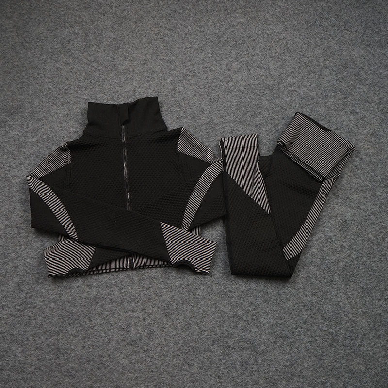 Three-piece Stretch Fitness Pants Sports Yoga Suit - ShopElika