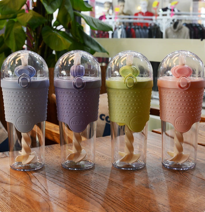 500ml Kids BPA-Free Shaker Bottle – With Straw & Blender Ball - ShopElika