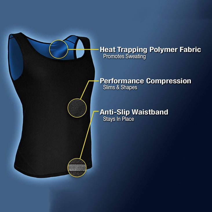 Fat Burning Abdomen Fitness Sweat Vest Running Sportswear - ShopElika