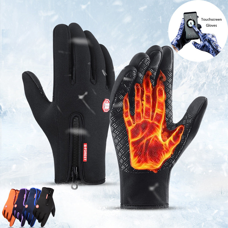 Winter Touchscreen Gloves – Waterproof & Fleece-Lined for Sports & Riding - ShopElika
