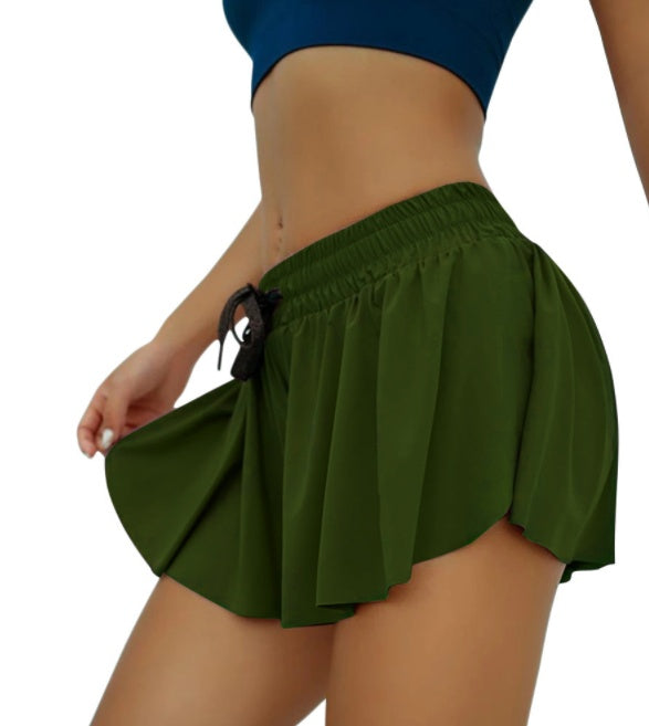 Breathable Nude Yoga Shorts – Lightweight Sports Gym Wear - ShopElika