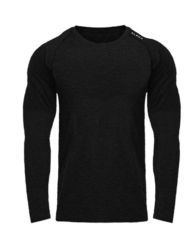 Men’s Long Sleeve Mesh Gym Shirt – Breathable Fitness Sportswear - ShopElika