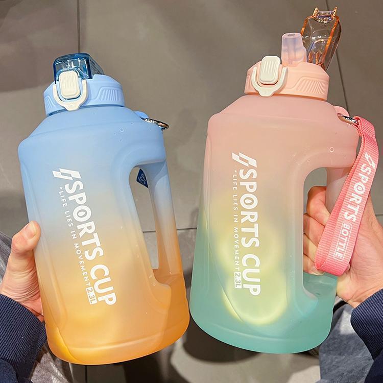 Extra Large Capacity Sports Water Bottle with Straw – Fitness Hydration Jug - ShopElika