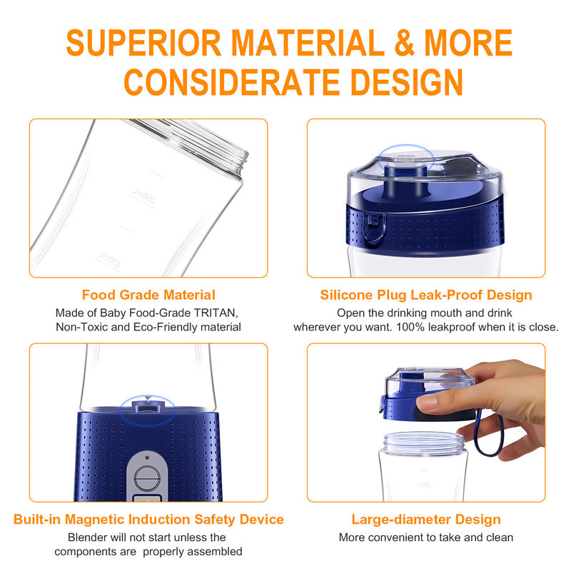 Portable Blender For Shakes and Smoothies With Rechargeable USB - ShopElika