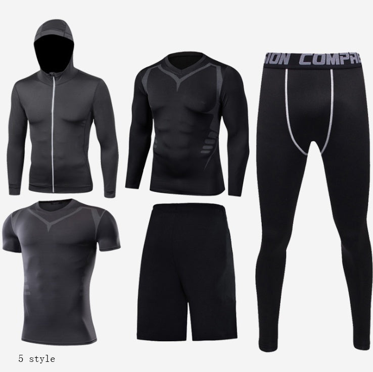 Men’s Fitness Clothing Set—Compression Tights & Training Wear - ShopElika