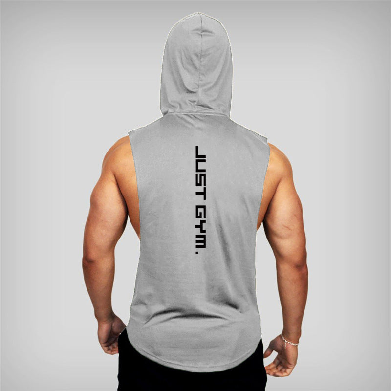 Men’s Hooded Fitness Vest—Loose Fit Gym Tank Top - ShopElika