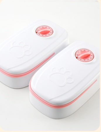 Smart Food Dispenser For Cats & Dogs, Timer Stainless Steel Bowl - ShopElika