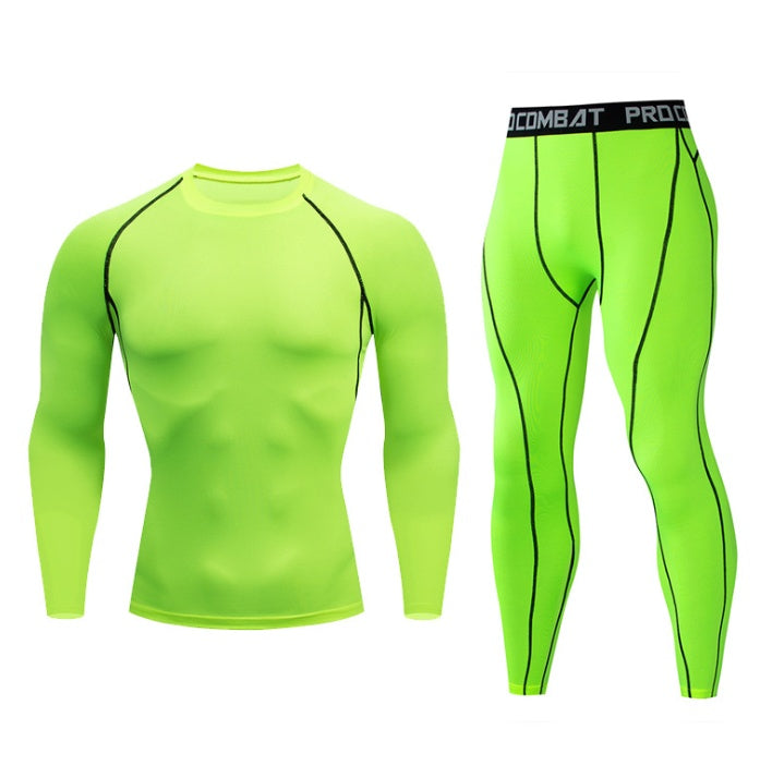 Men’s Fitness Suit—Quick-Dry Long-Sleeve Tights & Training Trousers - ShopElika