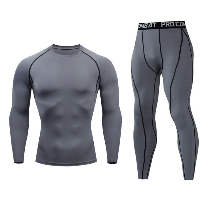 Men’s Fitness Suit—Quick-Dry Long-Sleeve Tights & Training Trousers - ShopElika