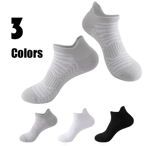 3 Pairs Men’s Low-Cut Athletic Socks – Cushioned, Breathable Sports Crew Socks