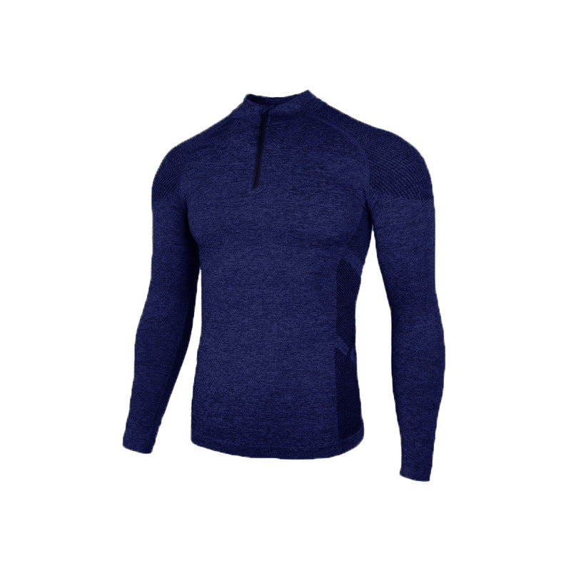 Seamless Long-Sleeve Zipper Training Top—Slim Fit Outdoor Fitness Wear - ShopElika