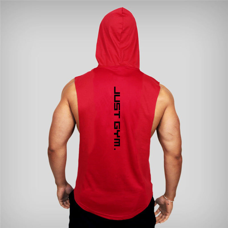 Men’s Hooded Fitness Vest—Loose Fit Gym Tank Top - ShopElika