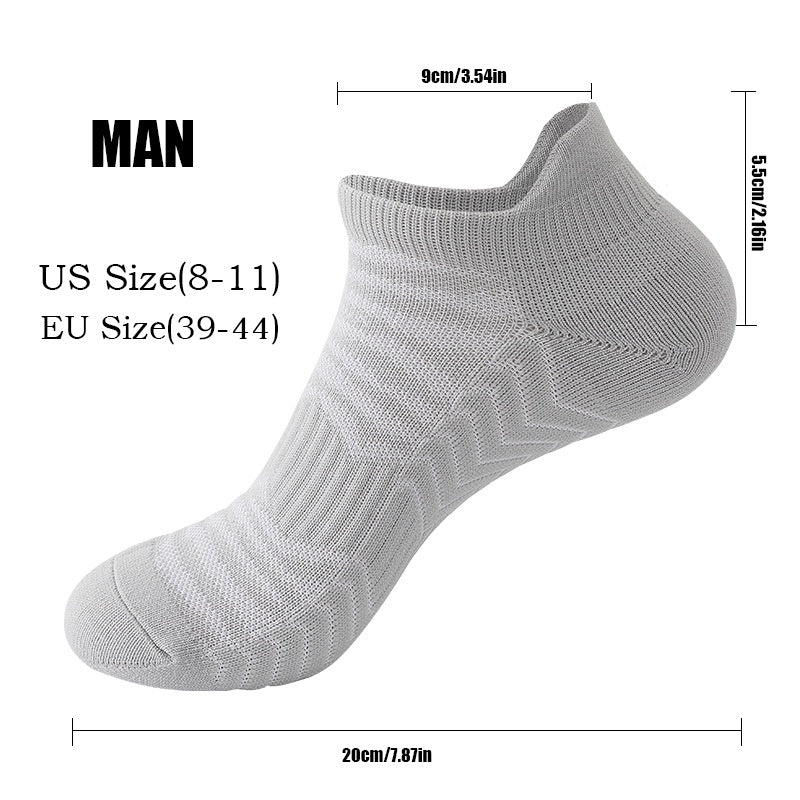 3 Pairs Men’s Low-Cut Athletic Socks – Cushioned, Breathable Sports Crew Socks