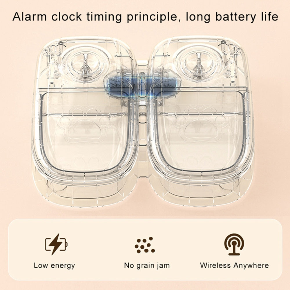 Smart Food Dispenser For Cats & Dogs, Timer Stainless Steel Bowl - ShopElika