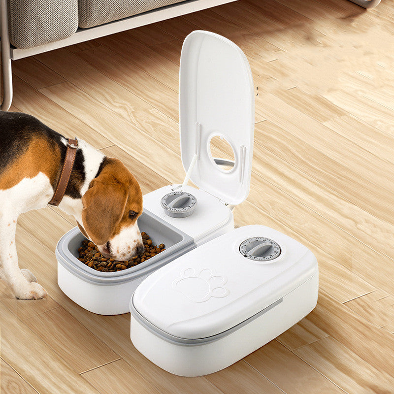 Smart Food Dispenser For Cats & Dogs, Timer Stainless Steel Bowl - ShopElika